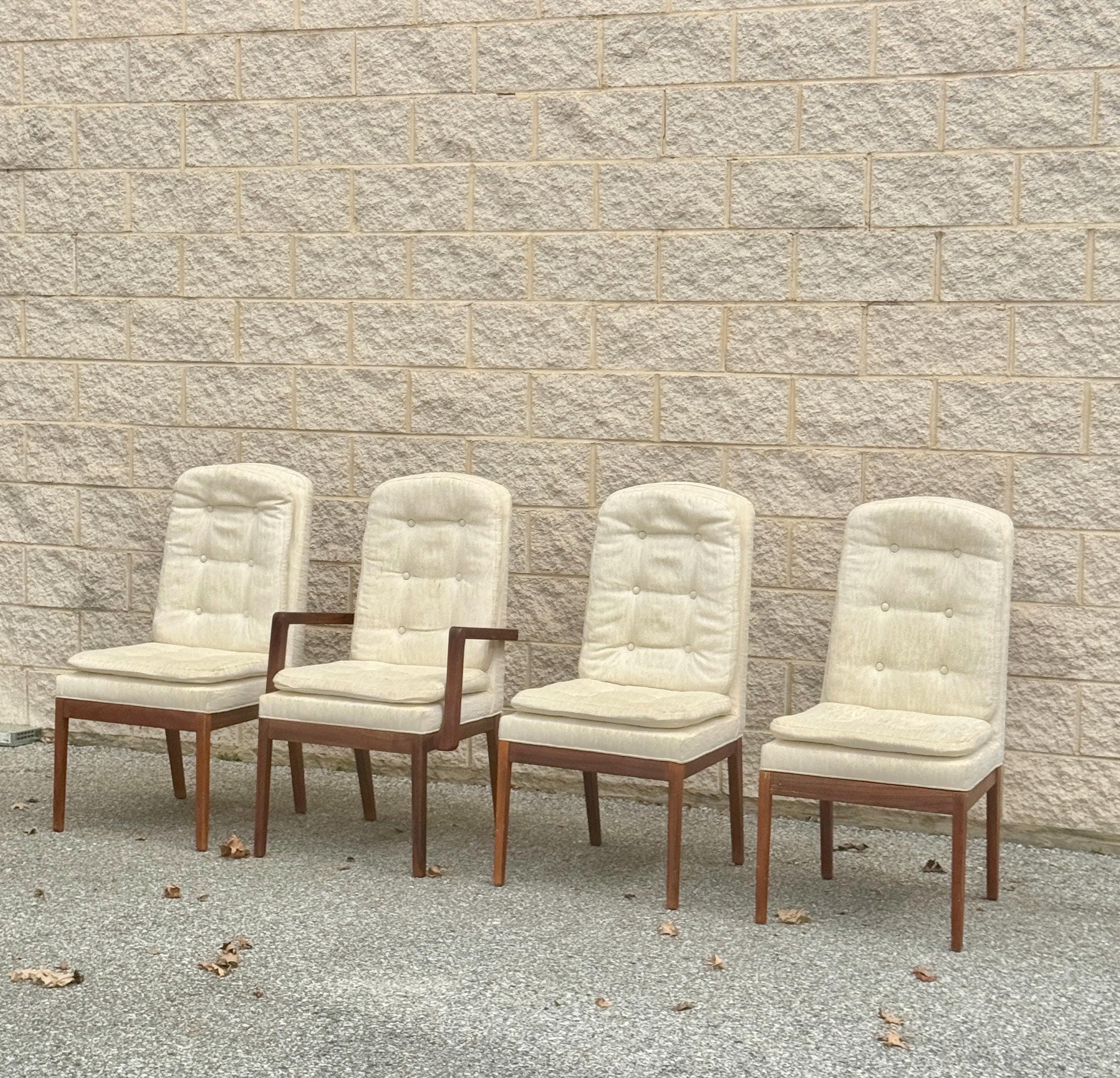 Set of 4 Mid-Century Modern Teak Dining Chairs