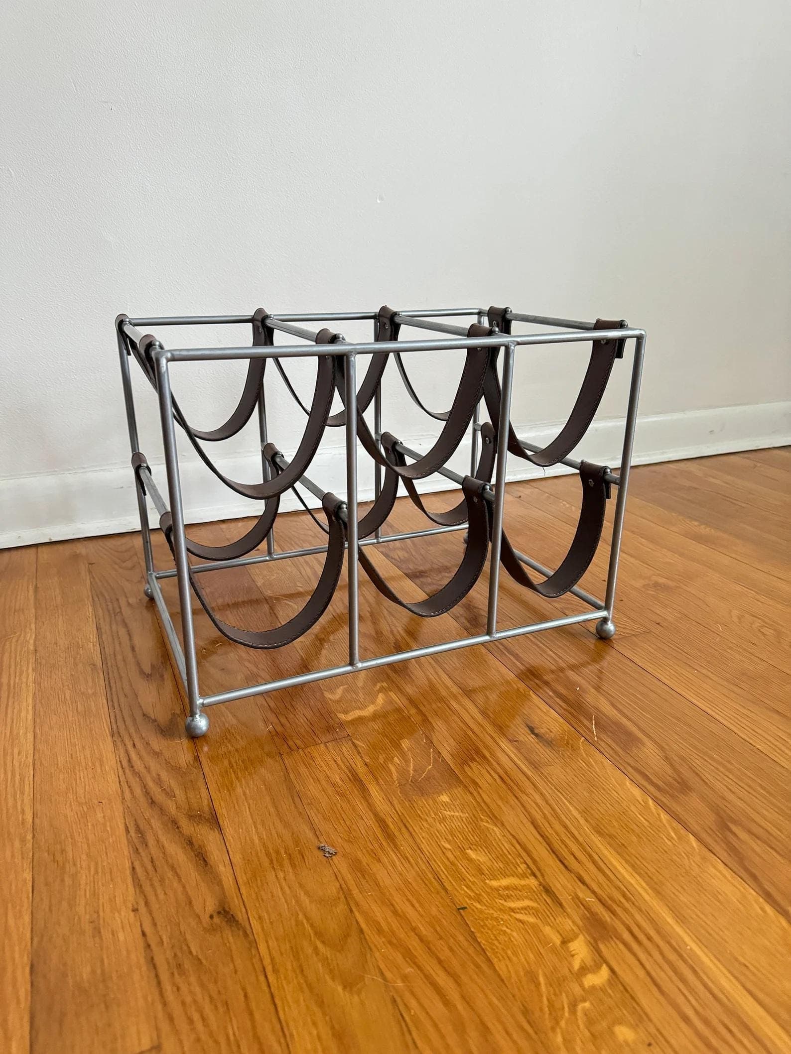 Arthur Umanoff Style 6 Bottle Leather Wine Rack