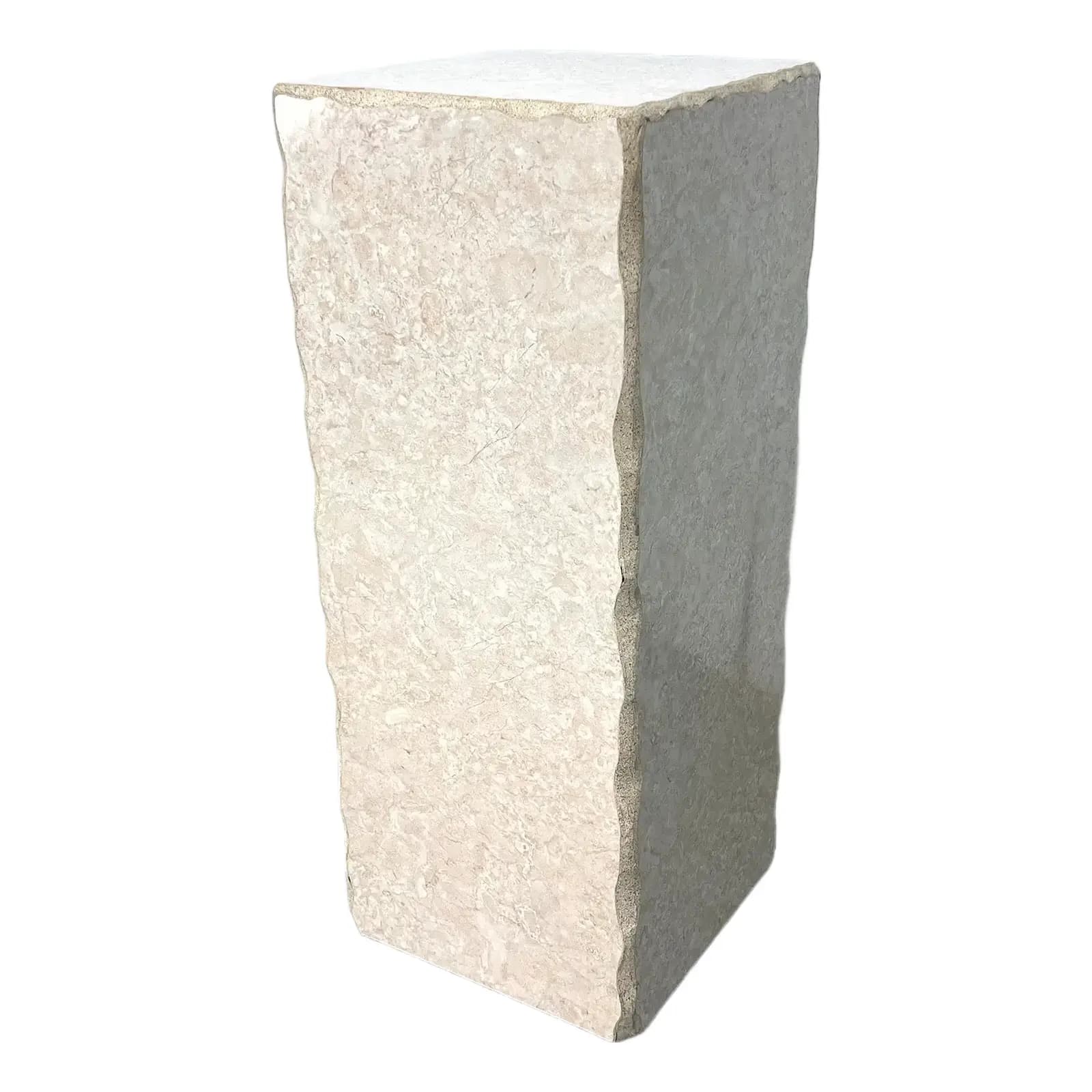 1970s Faux Stone Display Pedestal