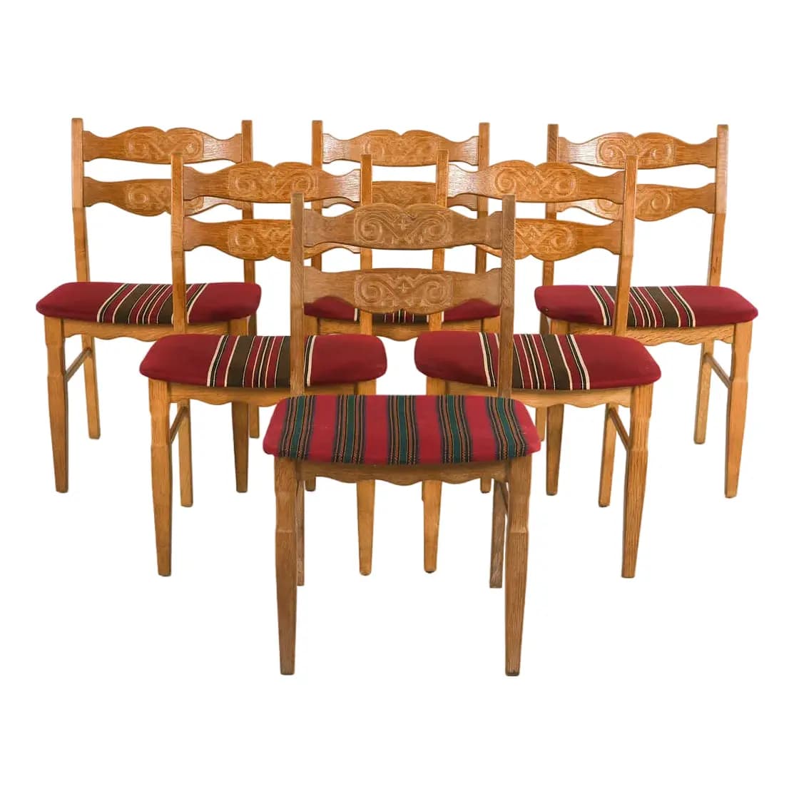 Set of 6 Henning Kjærnulf Dining Chairs