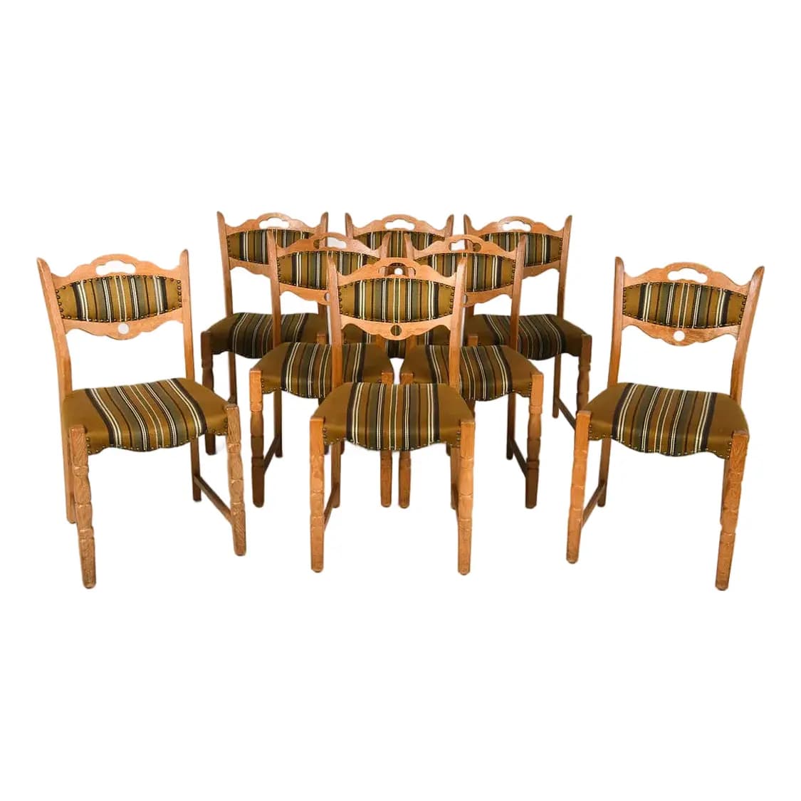 Set of 8 Danish Oak Dining Chairs