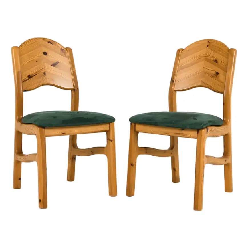Pair of 1970s Danish Pine Chairs