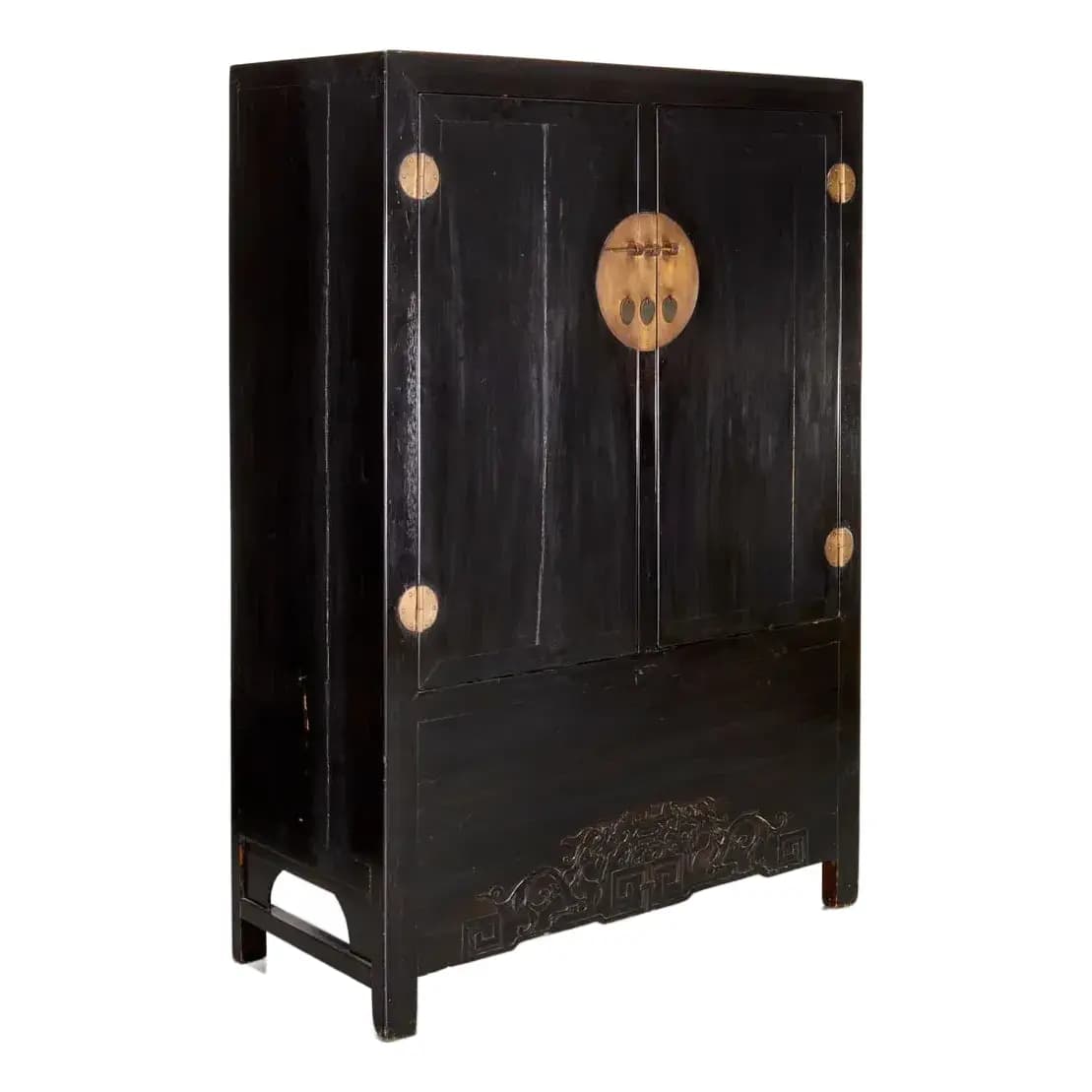 Chinese Dragon Lacquered Armoire