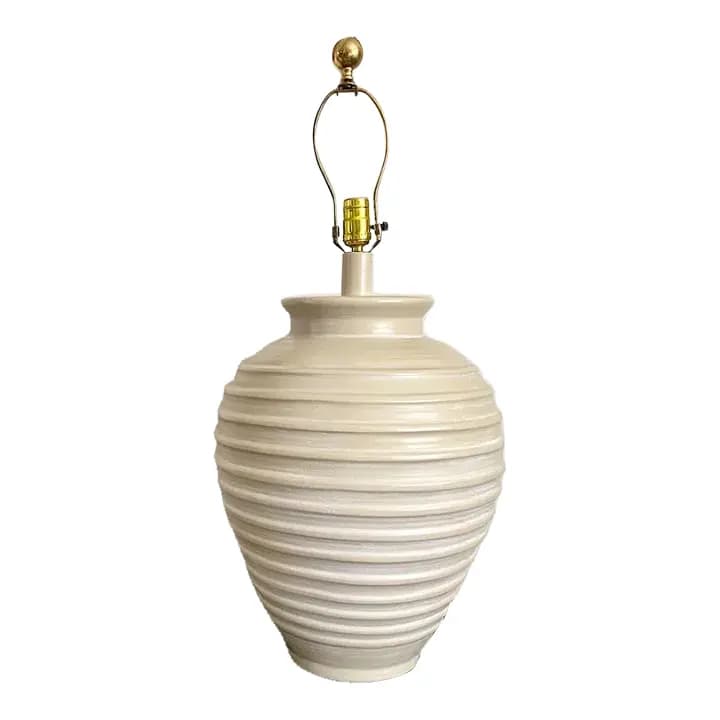 1980s Swirl Table Lamp