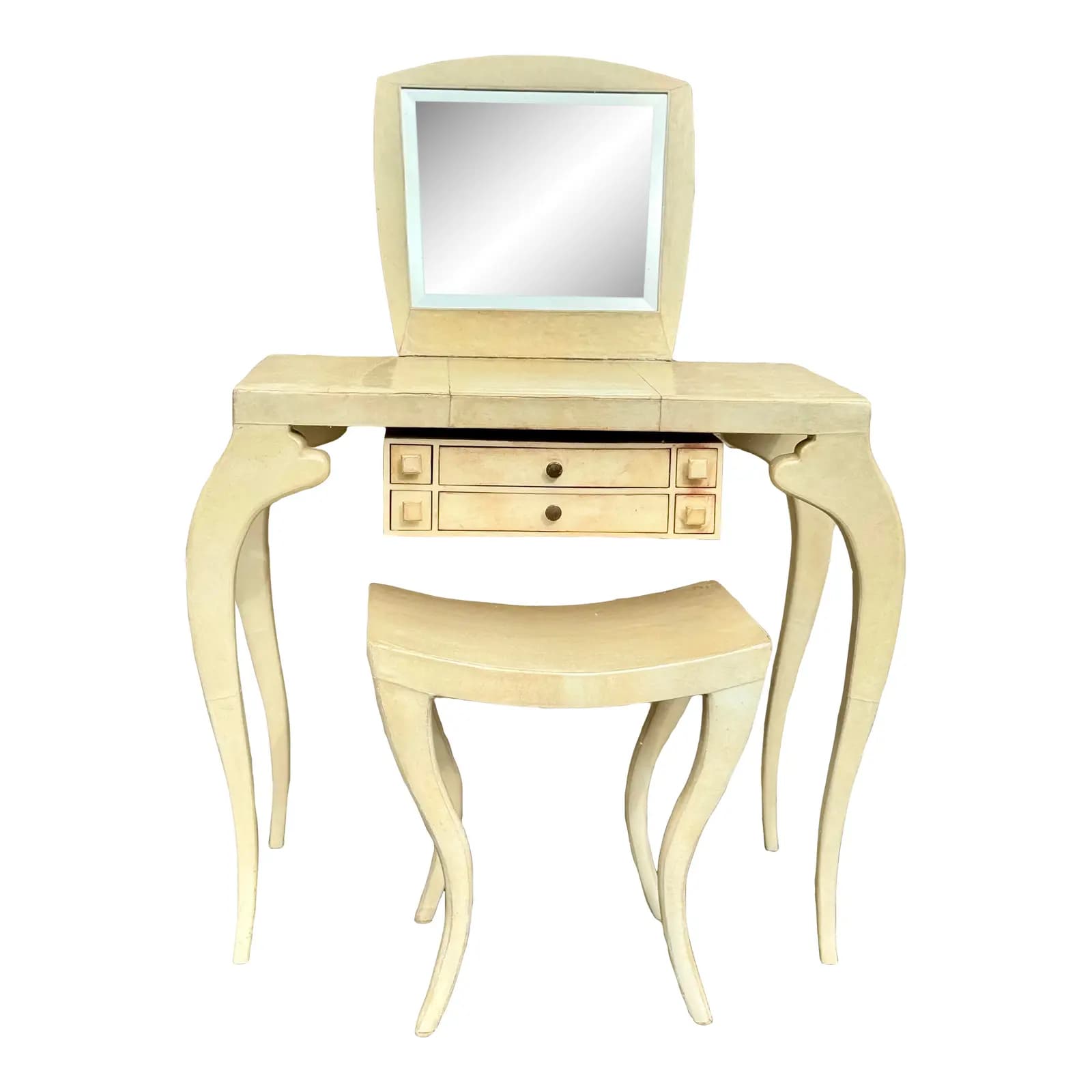 French Cream Vanity and Bench