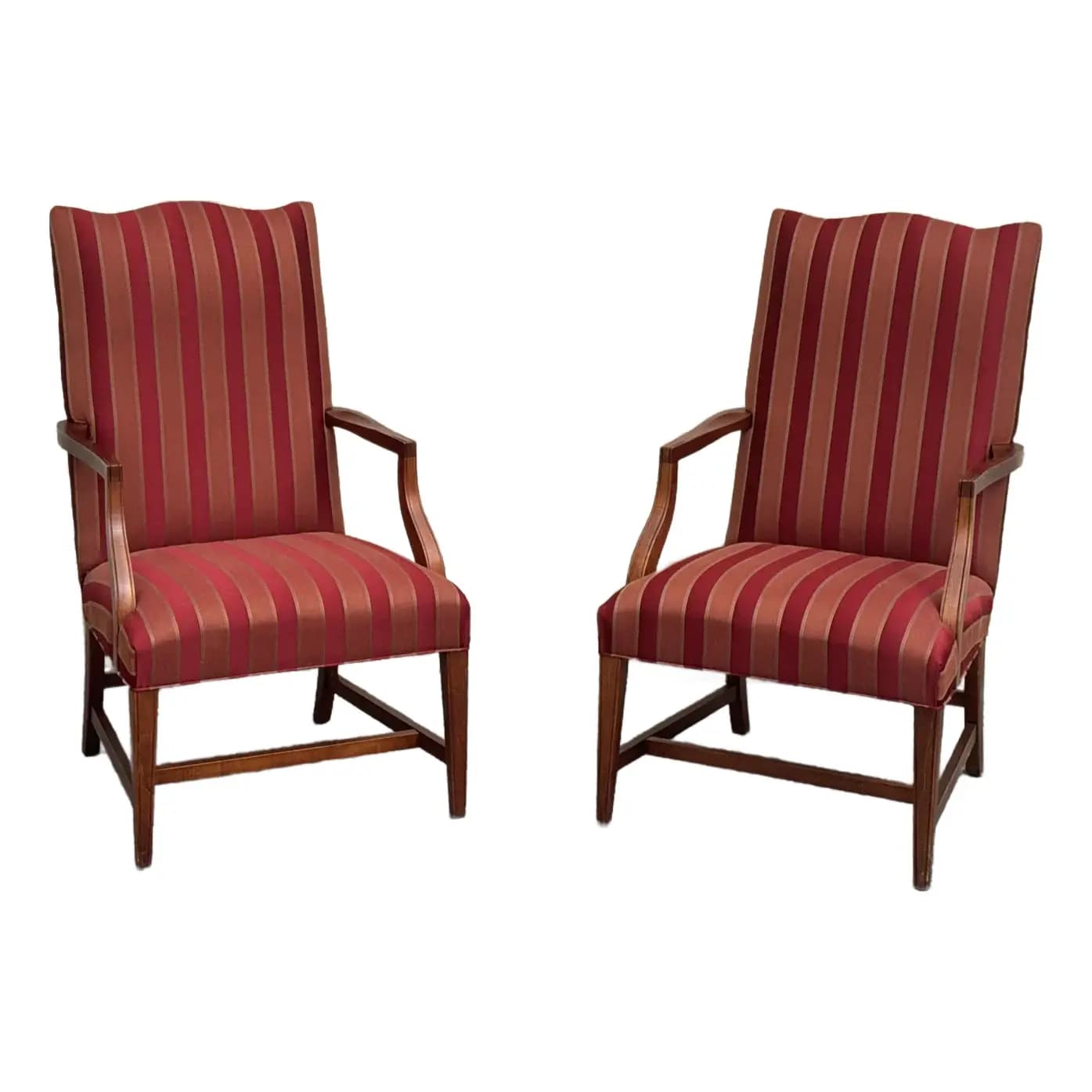Pair of Ethan Allen Mahogany Armchairs