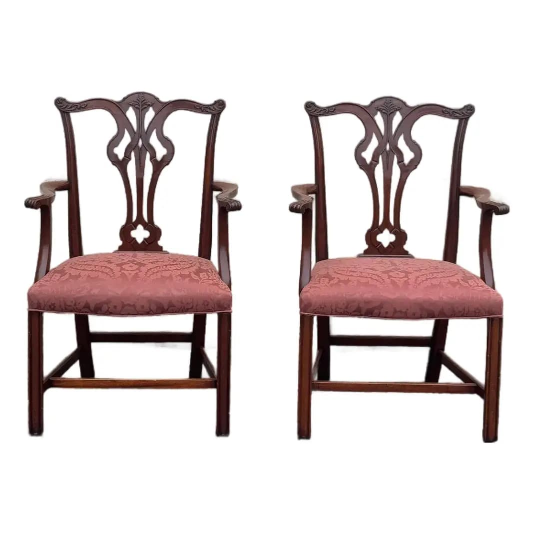 Set of 2 Chippendale Armchairs