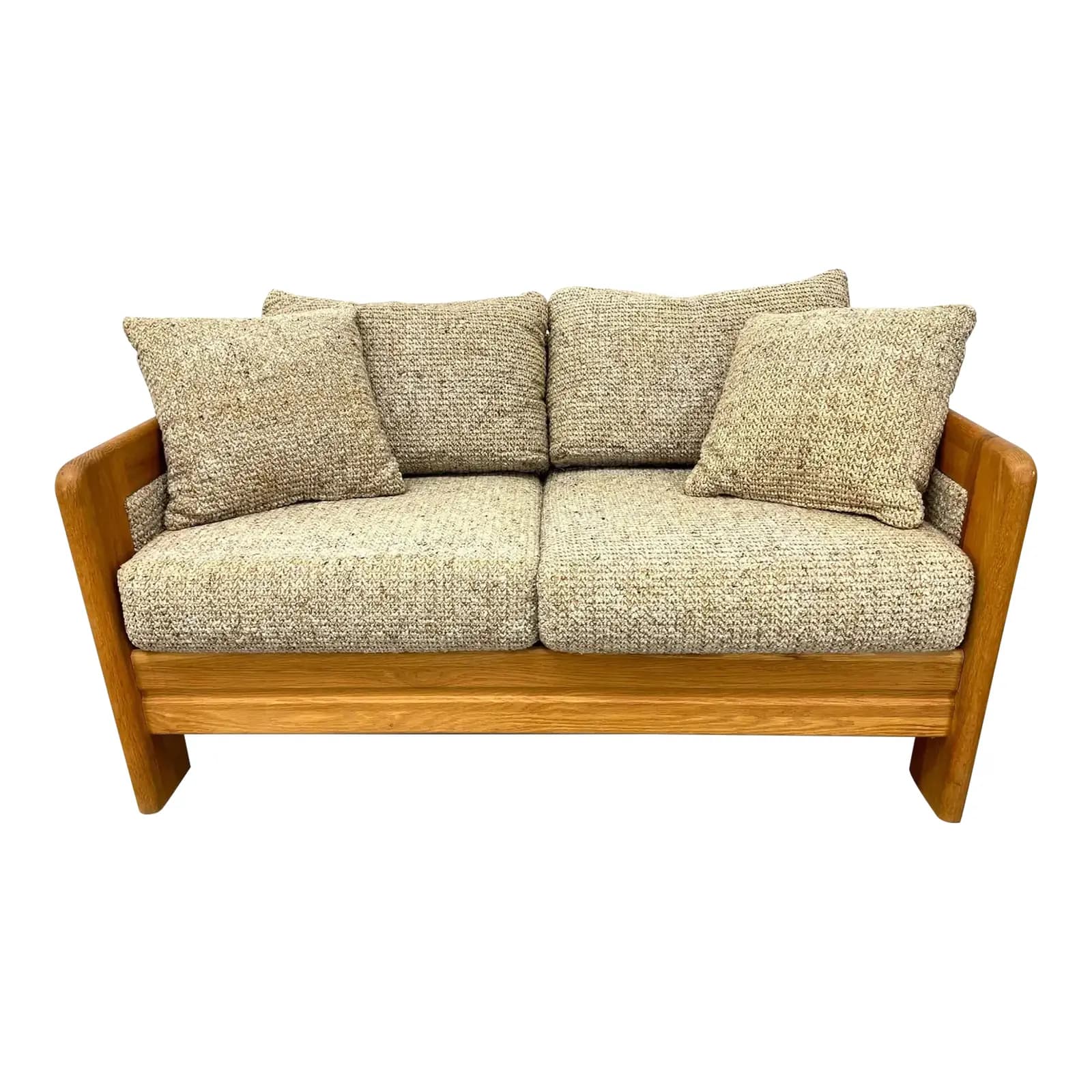 Mid-Century Oak Loveseat