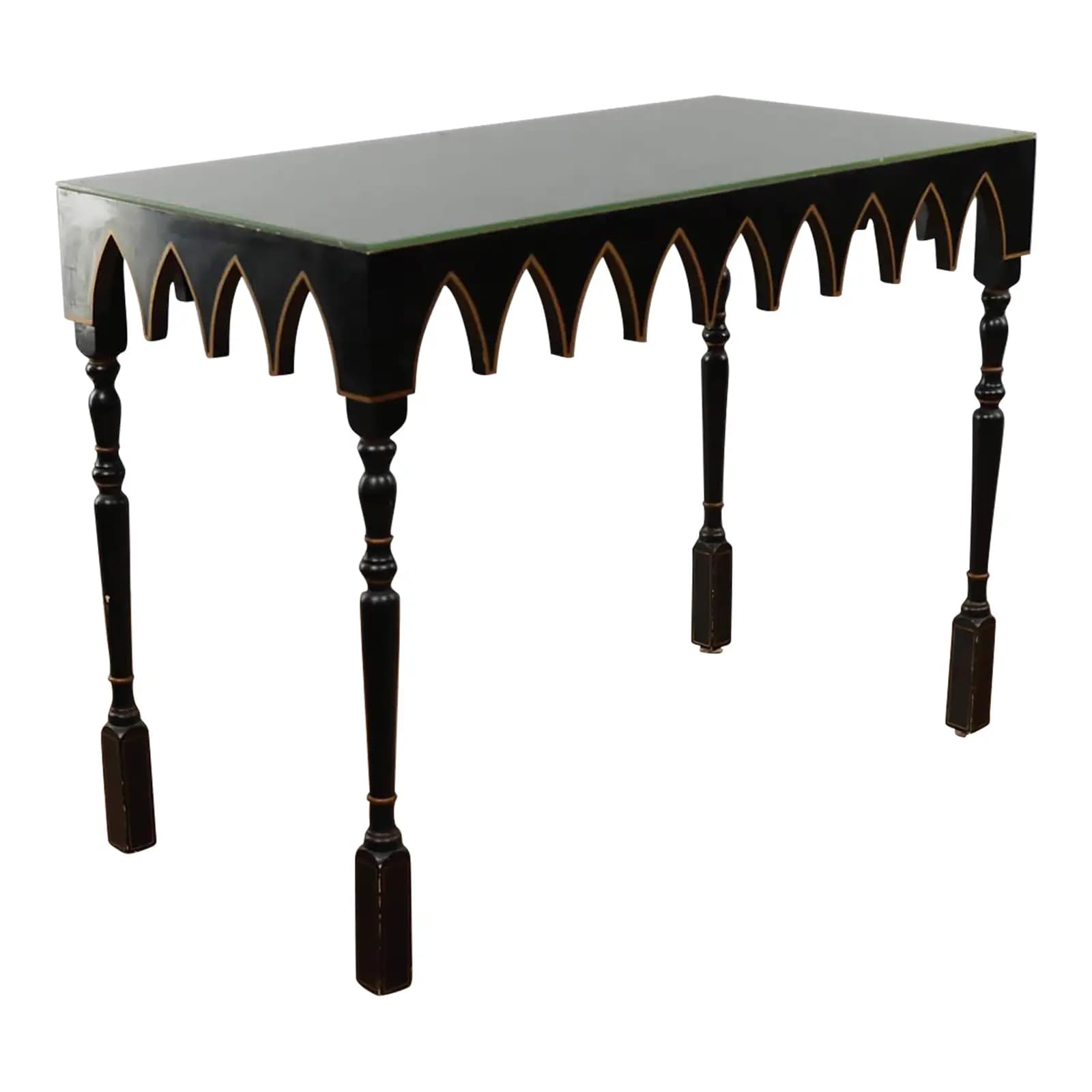 Decorative Turned Leg Console Table