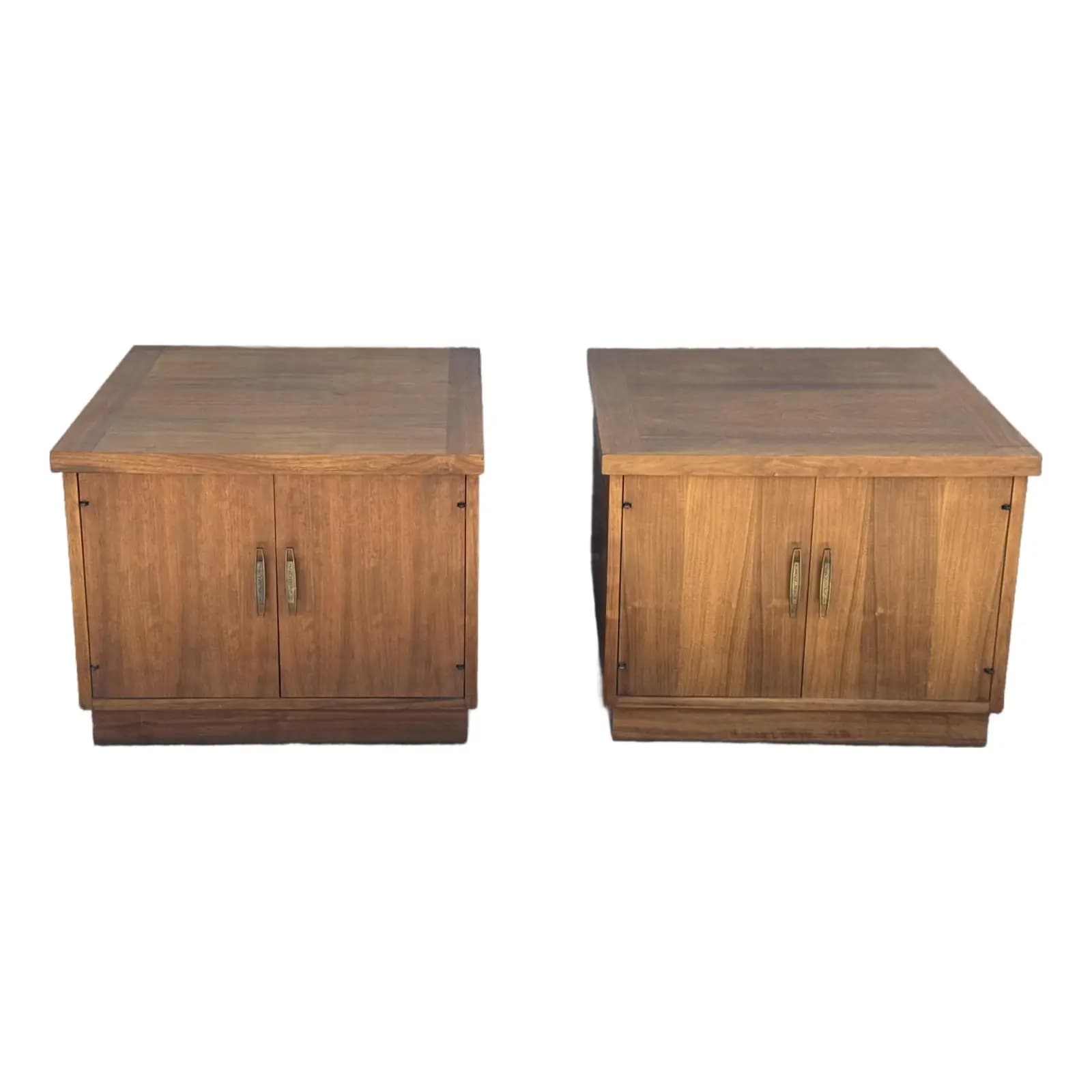 Pair of Lane Walnut Nightstands