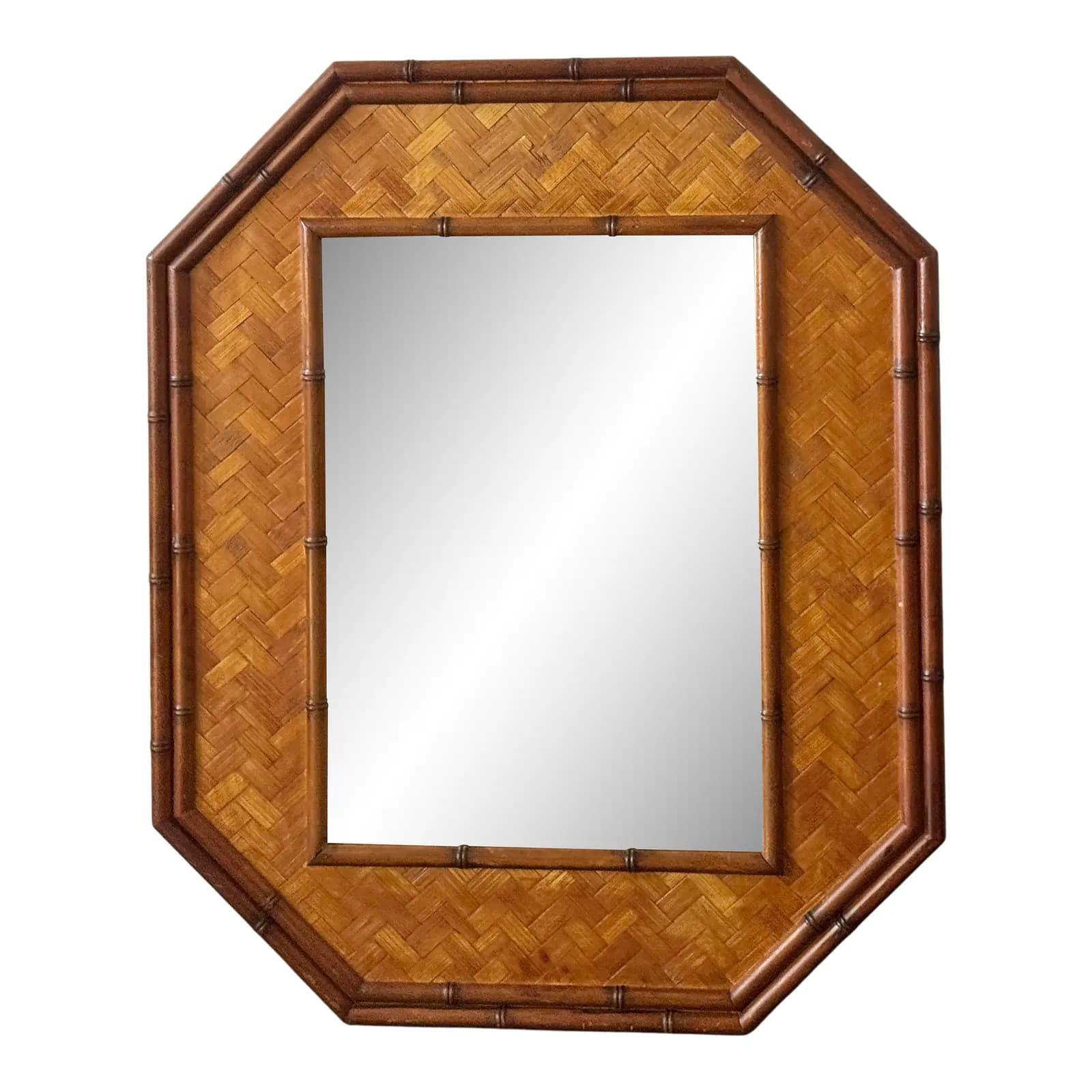 Octagonal Parquetry Wall Mirror
