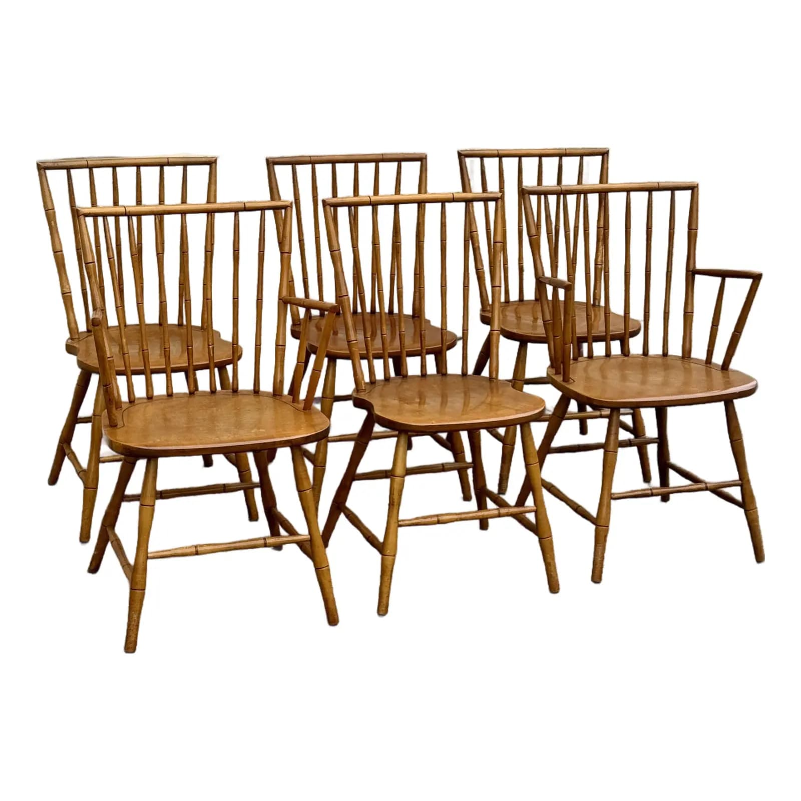 Set of 6 Windsor Spindle Dining Chairs