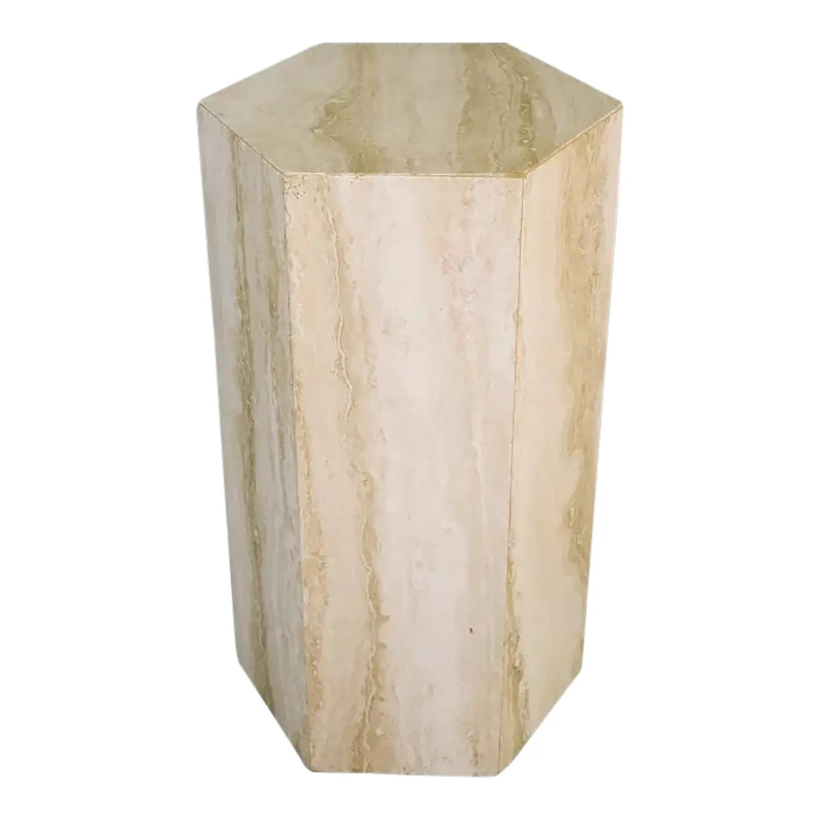 Italian Travertine Pedestal Pillar