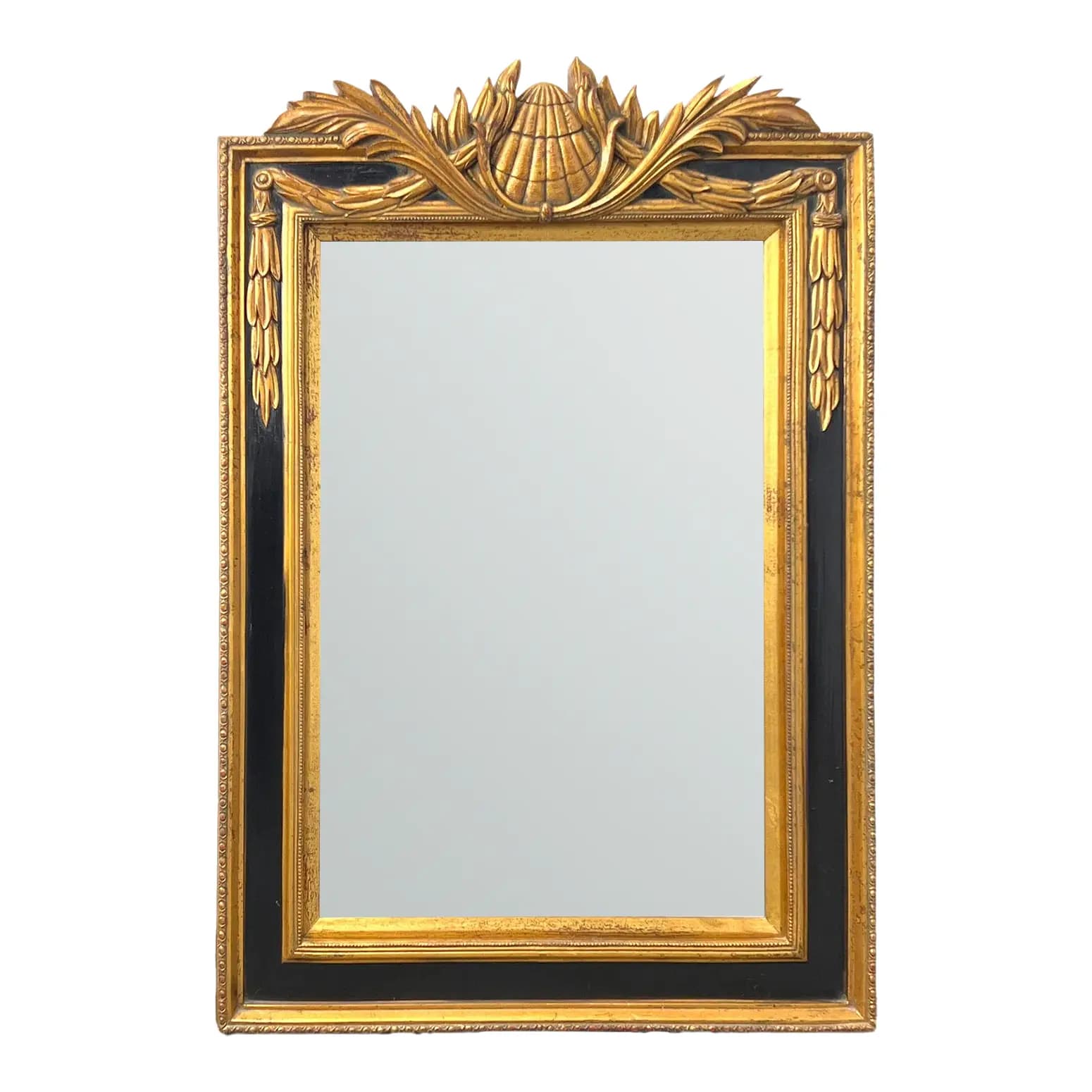 Neoclassical Shell Giltwood Mirror